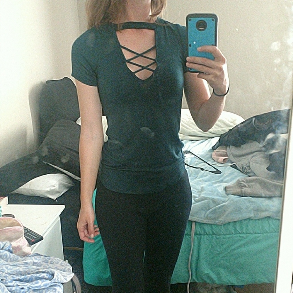 Emerald cutout top